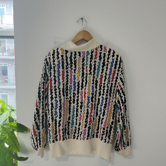 Starington for Saks Fifth Avenue VINTAGE Silk Abstract Print Blouse Size 6 - Picture 4 of 4